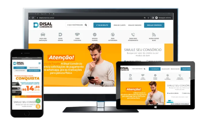 Exemplo de site desenvolvido